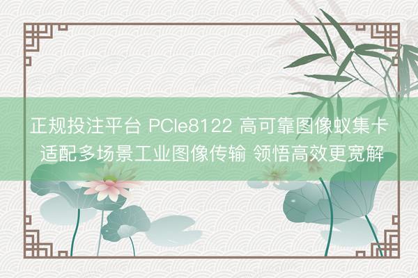 正规投注平台 PCIe8122 高可靠图像蚁集卡 适配多场景工业图像传输 领悟高效更宽解